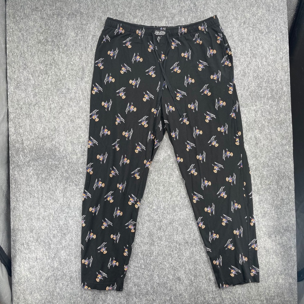 Polo Ralph Lauren Mens XL Black Skiing Polo Bear Pajama Lounge Pants